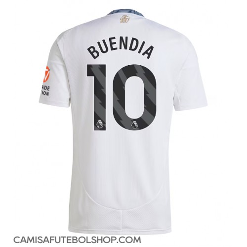 Camisa de time de futebol Aston Villa Emiliano Buendia #10 Replicas 2º Equipamento 2024-25 Manga Curta
